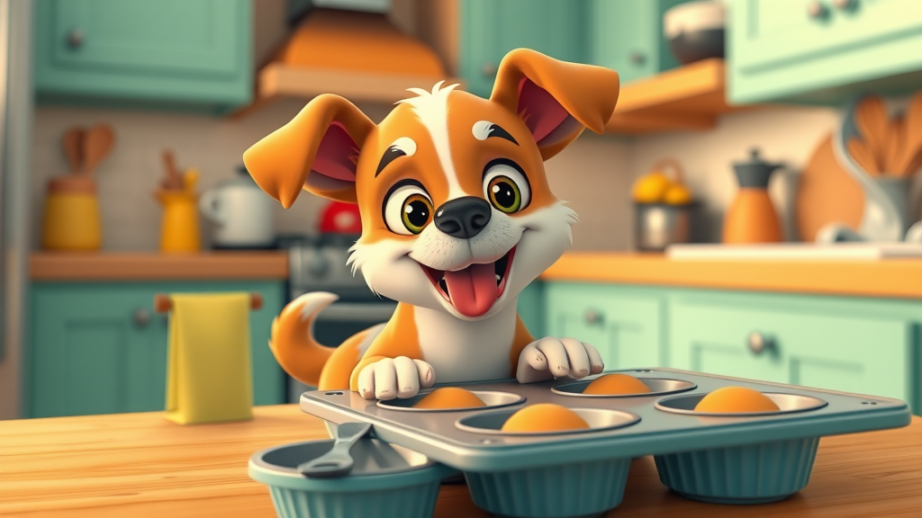 small dog muffin tin game enrichment - activities for dogs at home