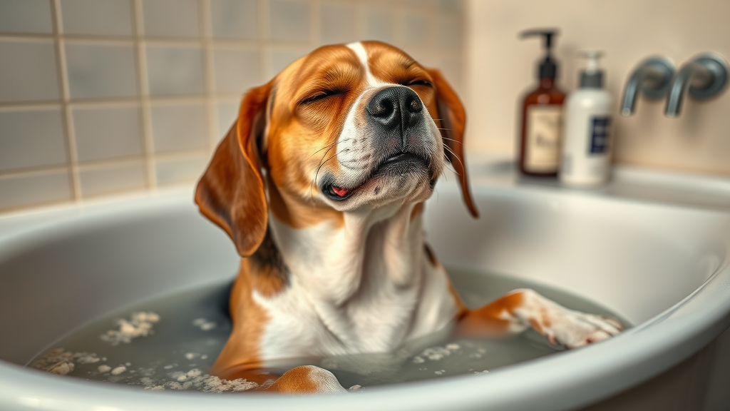 dog itchy skin oatmeal bath beagle natural remedy