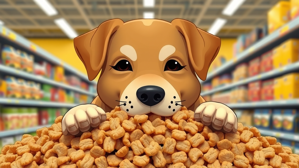 unhealthy dry dog food with corn and soy fillers, bland look. filler ingredients, dog food ingredients