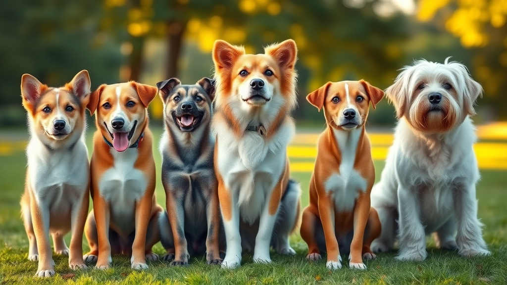 dog nutrition stages, healthy puppy, adult dog, and senior dog in a natural setting, representing nutrition through all life stages