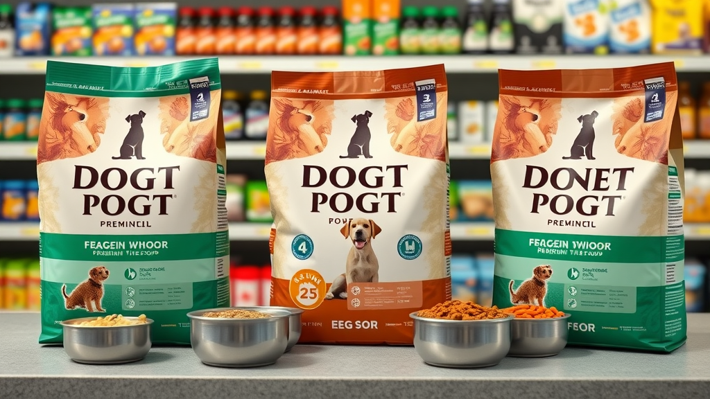 leading organic dog food brands comparison bags with clearly labeled ingredients