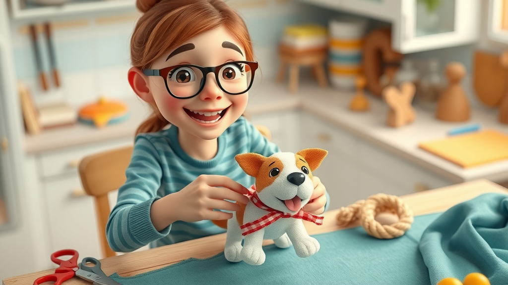 pet owner making safe DIY puppy toy at home budget-friendly puppy toys and accessories