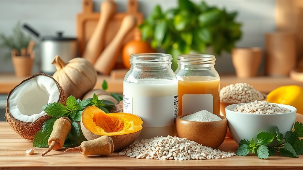 natural ingredients for dog health coconut oil pumpkin bone broth oatmeal herbs