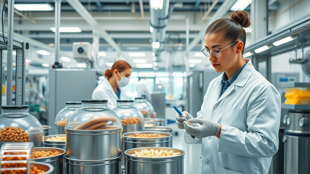 dog food brands pet food manufacturing quality control lab modern facility
