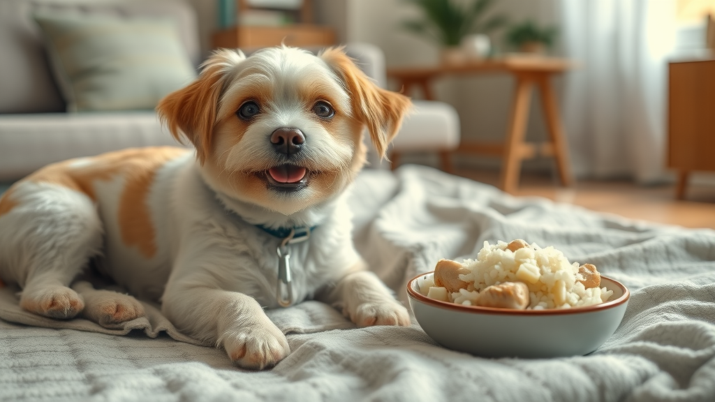 dog upset stomach bland diet home remedy boiled chicken rice
